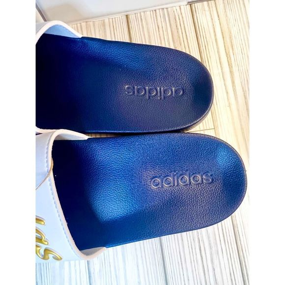 ADIDAS Adilette Retro Script Womens Shower Cloudfoam Slide Comfort Sport Sandals - Picture 6 of 7